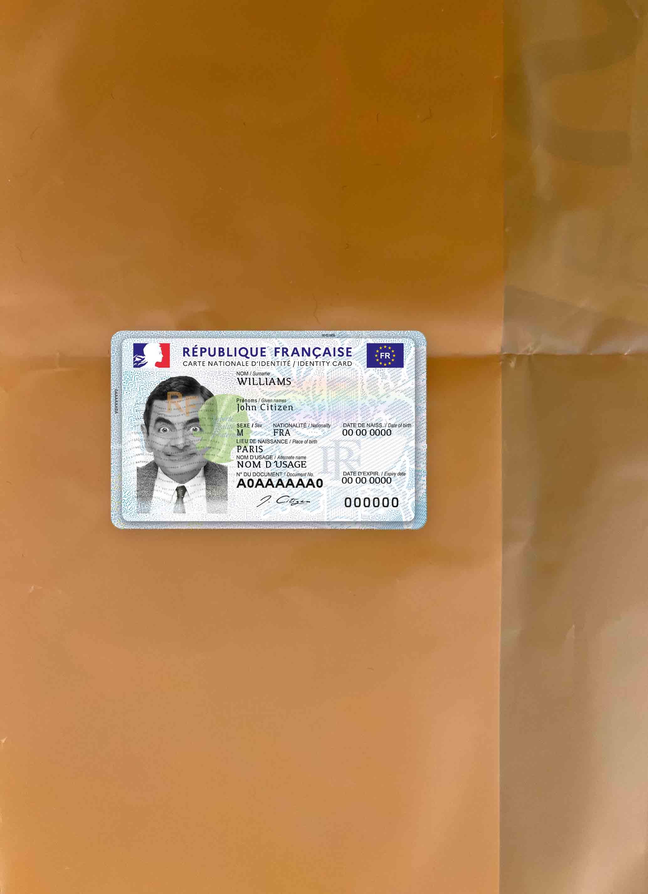 France new ID (2021 March   present) photolook FRONT PSD template
